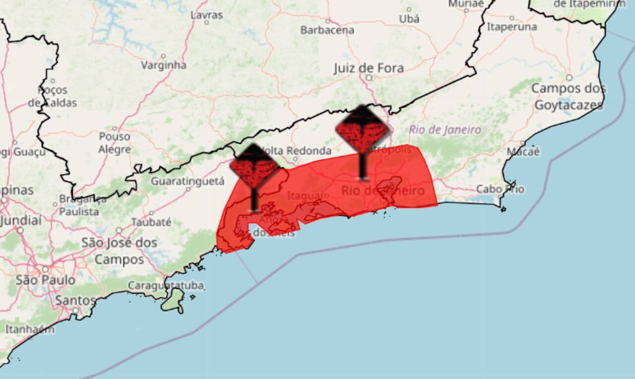 Alerta vermelho para chuva acumulada em partes do estado de São Paulo e ...